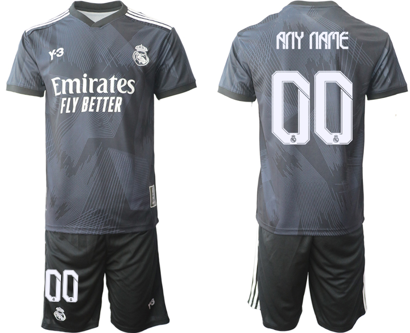 Youth Real Madrid Custom 22/23 Black Soccer Jersey Suit